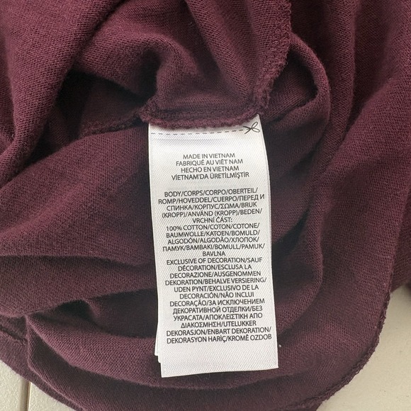 Polo Ralph Lauren T-Shirt Womens Size Small Burgundy Maroon Logo Graphic Tee - Picture 5 of 6